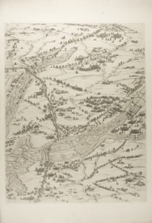 Plate Three from La Siège de la Rochelle, 1631, Jacques Callot (French, 1592-1635), printed by