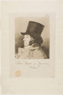 Francisco de Goya y Lucientes, Painter, plate one from Los Caprichos, 1797/99, Francisco José de