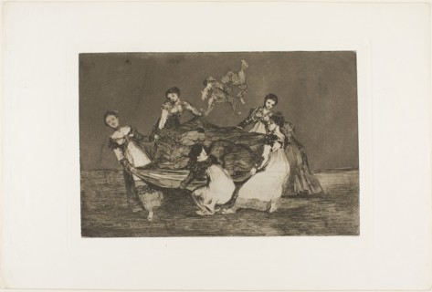 Heavier than a dead donkey, plate one from Los Proverbios, 1815/24, Francisco José de Goya y