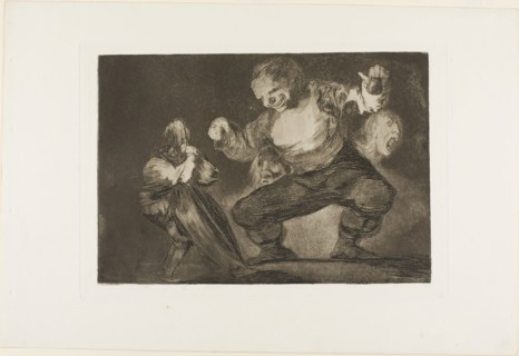 Dancing Giant, from Disparates, published as plate 4 in Los Proverbios, 1816–19, published 1864,