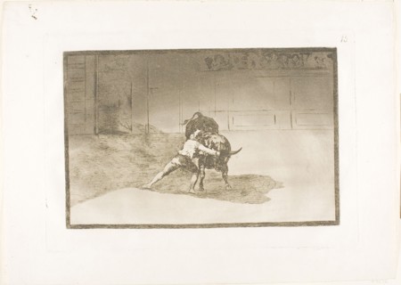 The Famous Martincho Places the Banderillas, Playing the Bull with the Movement of his Body, plate