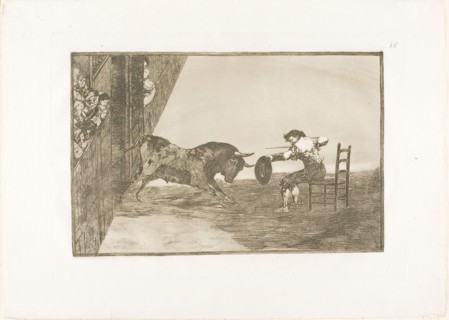 The daring of Martincho in the ring at Saragossa, plate 18 from The Art of Bullfighting, 1814/16,