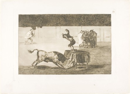 Another madness of his in the same ring, plate 19 from The Art of Bullfighting, 1815, published