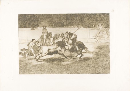 The Forceful Rendón Stabs a Bull with the Pique, from which Pass He Died in the Ring at Madrid,