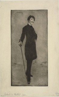 Portrait of Whistler, c. 1888, Henri Charles Guérard (French, 1846-1897), after William Merritt