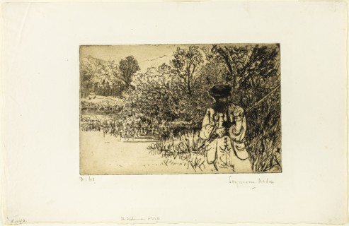 The Fisherman, 1864, Francis Seymour Haden, English, 1818-1910, England, Etching and drypoint on
