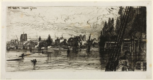 Old Chelsea Church, 1865, Francis Seymour Haden, English, 1818-1910, England, Etching and drypoint