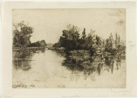 The Island, Boyles’s Farm, 1869, Francis Seymour Haden, English, 1818-1910, England, Etching with