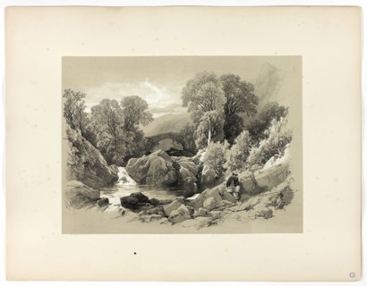 Sledde Bridge, from Picturesque Selections, 1860, James Duffield Harding, (English, 1798-1863),