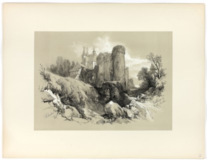 Beilstein on the Moselle, from Picturesque Selections, 1860, James Duffield Harding, (English,