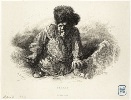 Elshie, the Black Dwarf, n.d., Charles Émile Jacque, French, 1813-1894, France, Etching, engraving,