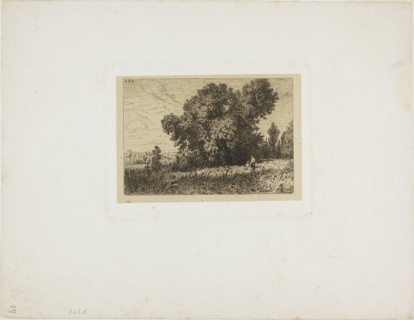 Isle of Aligre Landscape, with Two Women, 1844, Charles Émile Jacque, French, 1813-1894, France,