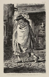 A Cloaked Figure Passing Through the Street (at the Time of the Plague in London), published