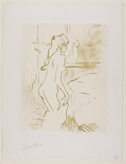 Study of a Woman, 1893, Henri de Toulouse-Lautrec, French, 1864-1901, France, Color lithograph on