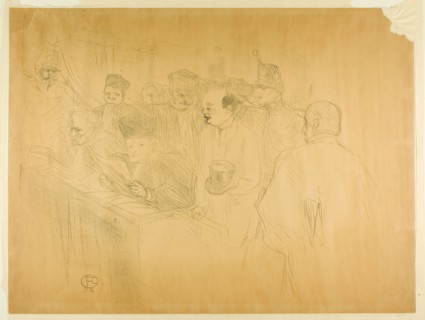 The Arton Trial (third plate), 1896, Henri de Toulouse-Lautrec, French, 1864-1901, France,