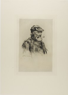 Portrait of an Old Fisherman, 1878, Gaston La Touche, French, 1854-1913, France, Drypoint and plate