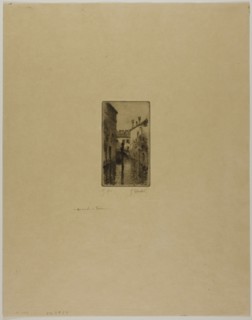 Canal in Venice, 1892, Gustave Leheutre, French, 1861-1932, France, Drypoint and plate tone on buff