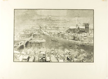 Paris Under Snow, Viewed from the Tower of Saint-Gervais, 1890, Louis Auguste Lepère, French,