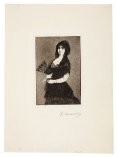 Exotic Flower (Woman in a Mantilla), 1868, Édouard Manet (French, 1832-1883), published by Philippe