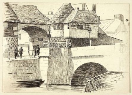 Sandwich, May 5, 1882, Henry Stacy Marks, English, 1829-1898, England, Pen and brown ink, over