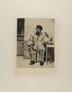 Plate from l’Assommoir (bearded man seated at table), 1878, Gaston La Touche, French, 1854-1913,