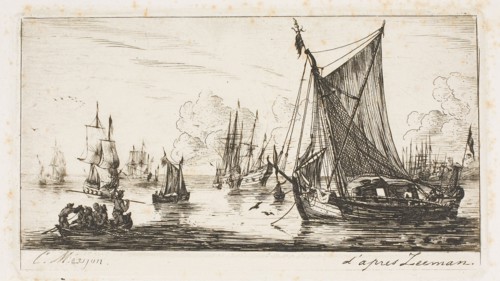 South Sea Fishers, 1850, Charles Meryon (French, 1821-1868), after Reinier Nooms (Dutch, c. 1623-c.