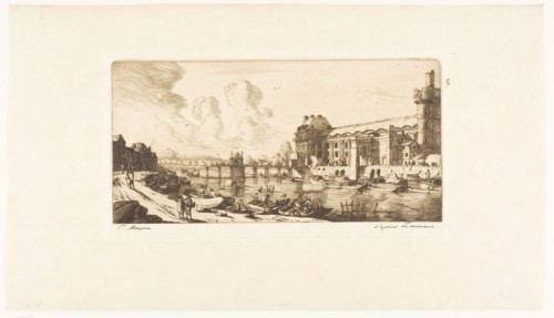 The ‘Pavillon de Mademoiselle’ and Part of the Louvre, 1849, Charles Meryon (French, 1821-1868),
