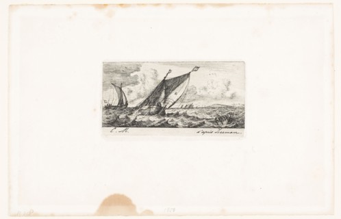 Haarlem Boats in Amsterdam, 1850, Charles Meryon (French, 1821-1868), after Reinier Nooms (Dutch, c