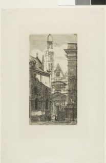 Church of St. Etienne du Mont, Paris, 1852, Charles Meryon, French, 1821-1868, France, Etching on
