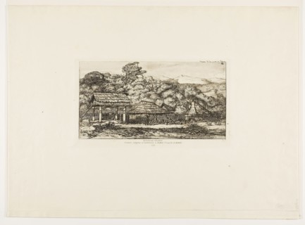Native Barns and Huts at Akaroa, Banks’ Peninsula, 1845, 1865, Charles Meryon, French, 1821-1868,