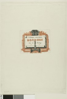 Address-Card of the Printseller, Rochoux, c. 1855, Charles Meryon (French, 1821-1868), printed by