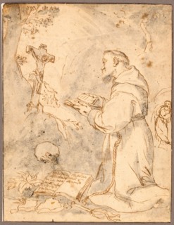 Saint Francis Praying, n.d., Possibly after Bartolomé Estéban Murillo, Spanish, 1618-1682, Spain,