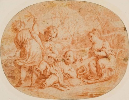 Allegorical Scene with Children Quarreling, n.d., Attributed to Jean Marc Nattier (French,