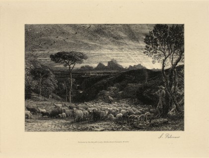 Early Morning, published 1880, Samuel Palmer, English, 1805-1881, England, Etching in black on