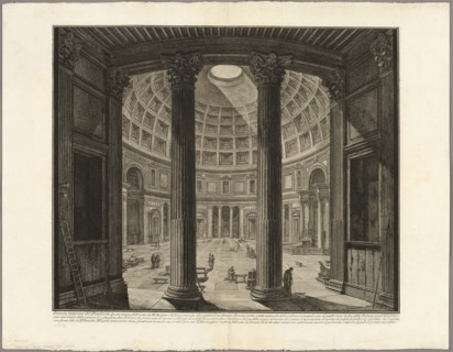 Interior view of the Pantheon, from Views of Rome, 1768, published 1800–07, Giovanni Battista