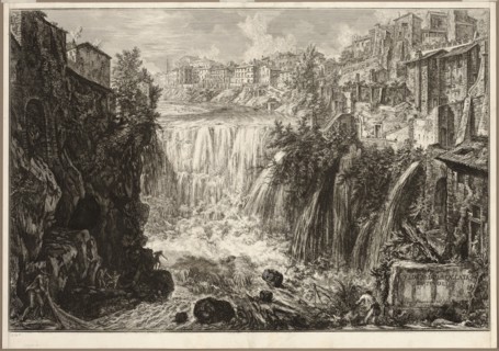 View of the Grand Cascade at Tivoli, from Views of Rome, 1766, Giovanni Battista Piranesi, Italian,