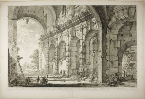 View of the upper storey of the Cages for Wild Animals built by the Emperor Domitian, associated