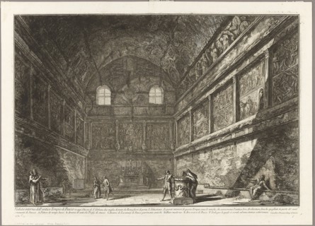 Interior view of the ancient Temple of Bacchus, now the church of S. Urbano, two miles from Rome,
