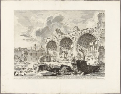 View of the Remains of the Dining Room of the Golden House of Nero, commonly called the Temple of