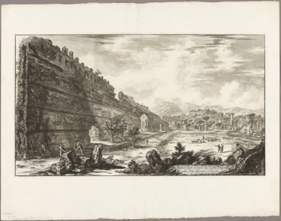 View of the Remains of the Praetorian Fort [the Poecile], Hadrian’s Villa, Tivoli, from Views of