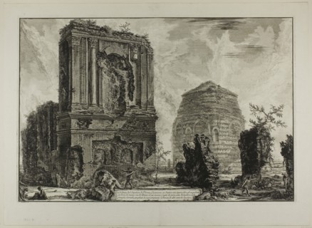 A. View of the Tomb of Licinianus Piso on the ancient Appian Way… B. Tomb of the Cornelii…, from