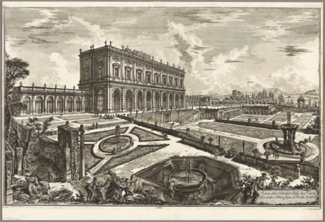View of the Villa of His Eminence Cardinal Alessandro Albani, outside Porta Salaria, from Views of