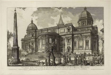 View of the Rear Entrance of the Basilica of S. Maria Maggiore, from Views of Rome, 1750/59,