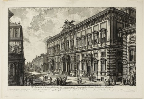 View of the Palazzo della Consulta on the Quirinal housing the Papal Secretariat, from Views of
