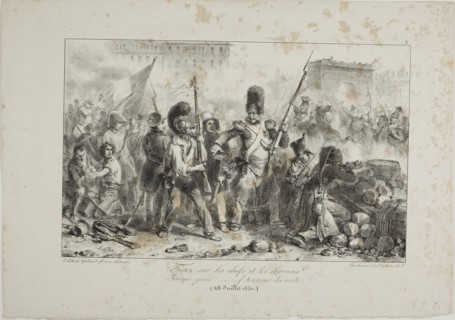 Fire on the Leaders and Cavalry…, 1830–31, Denis Auguste Marie Raffet (French, 1804-1860), printed