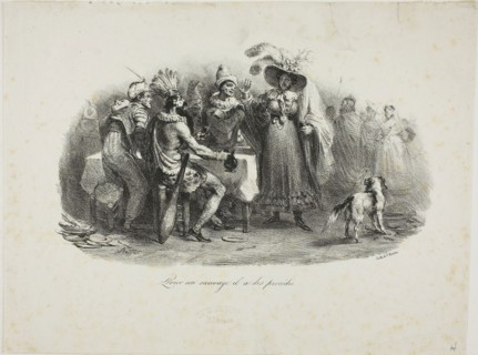 He Behaves for a Savage, 1830, Denis Auguste Marie Raffet (French, 1804-1860), printed by V. Ratier