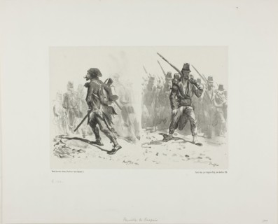 Sheet of Sketches, 1842, Denis Auguste Marie Raffet (French, 1804-1860), printed by Auguste Bry