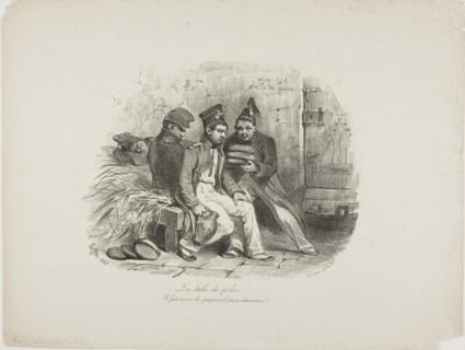 Military Prison, 1827, Denis Auguste Marie Raffet (French, 1804-1860), printed by François le