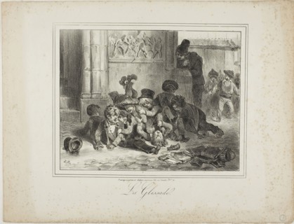 The Slide, 1827–28, Denis Auguste Marie Raffet (French, 1804-1860), marketed by Chez M. Chabert