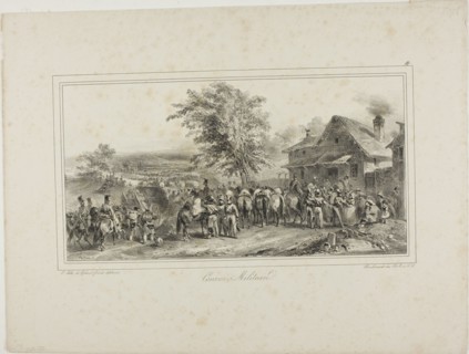Military Convoy, 1831, Denis Auguste Marie Raffet (French, 1804-1860), published by Chez Gihaut